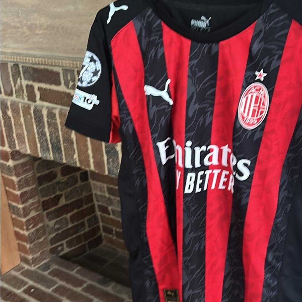 Puma Red and Black Striped Jersey